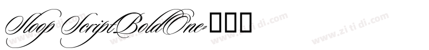 Sloop ScriptBoldOne字体转换